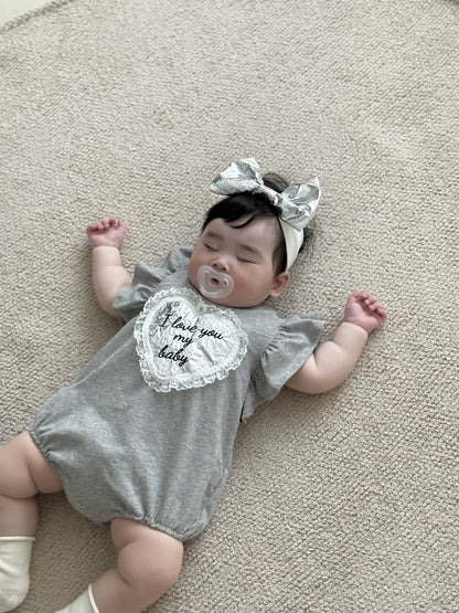 [PRE-ORDER] Lace Heart Body Suit + Hair Band Set