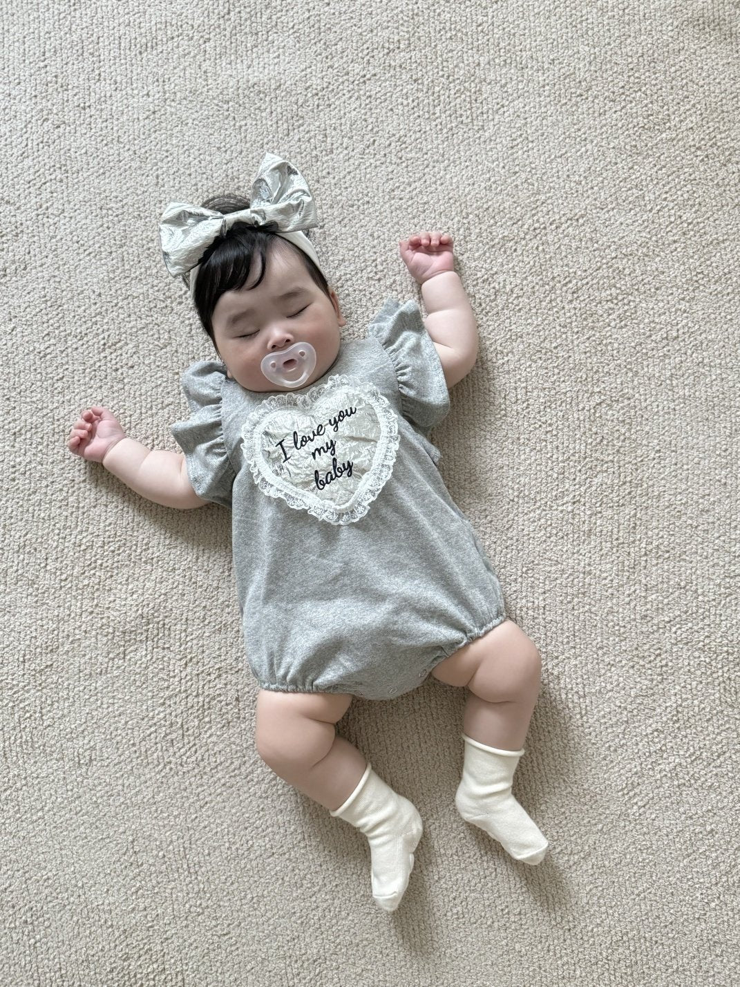 [PRE-ORDER] Lace Heart Body Suit + Hair Band Set