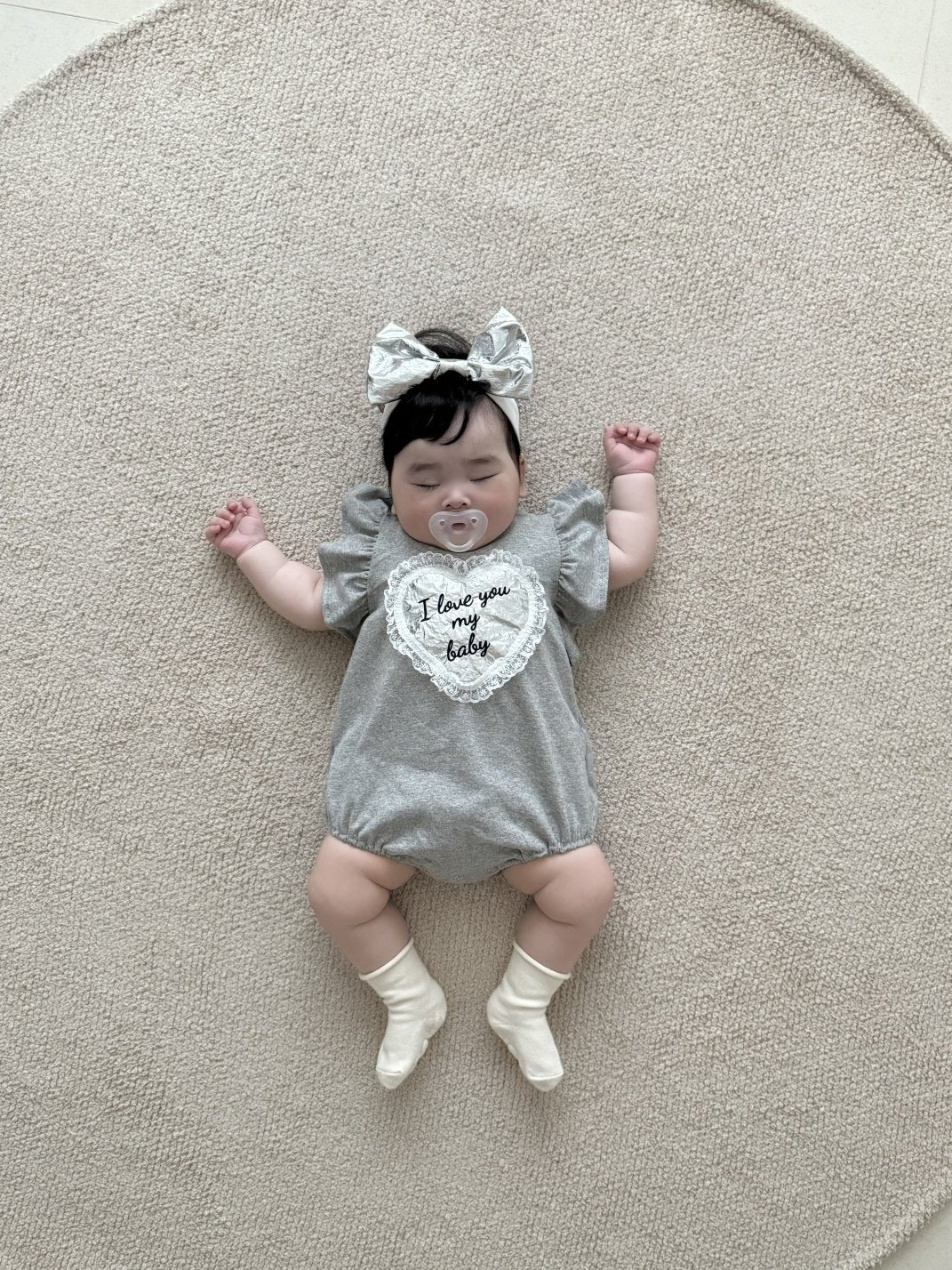 [PRE-ORDER] Lace Heart Body Suit + Hair Band Set