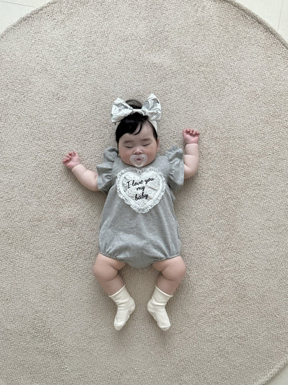 [PRE-ORDER] Lace Heart Body Suit + Hair Band Set