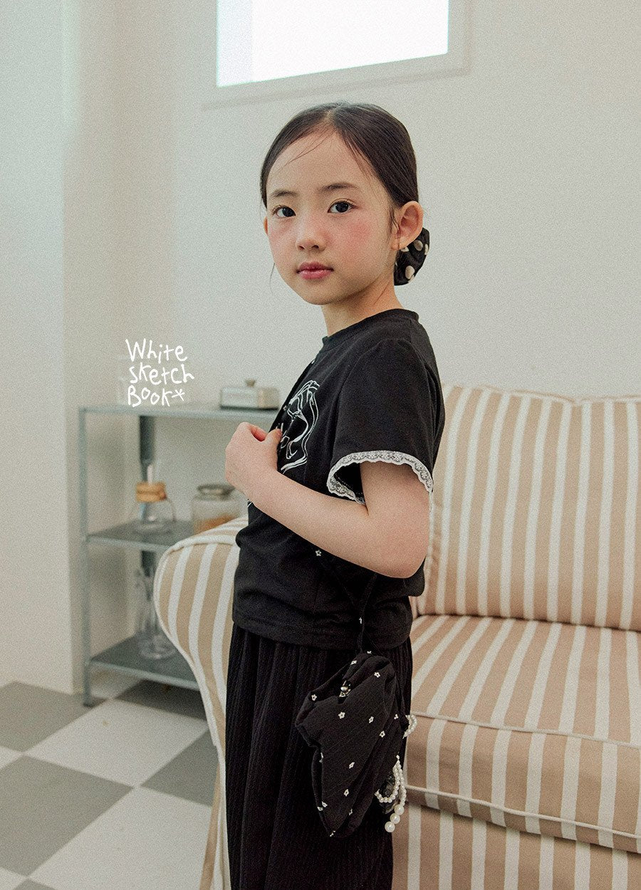 [PRE-ORDER] Ribbon Lace Shirring T-Shirts