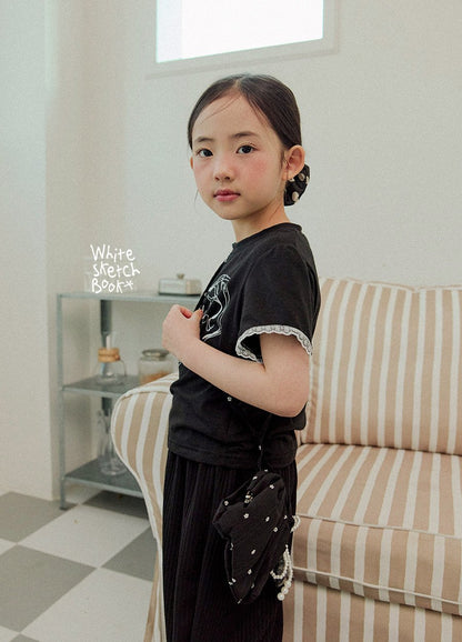 [PRE-ORDER] Ribbon Lace Shirring T-Shirts