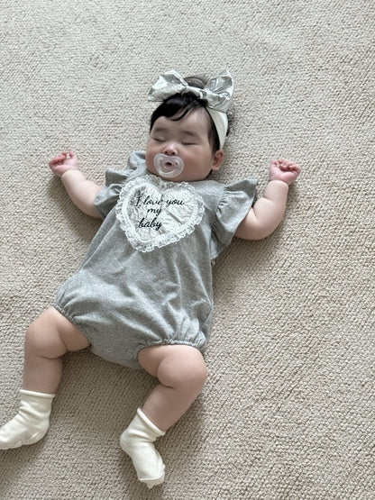 [PRE-ORDER] Lace Heart Body Suit + Hair Band Set