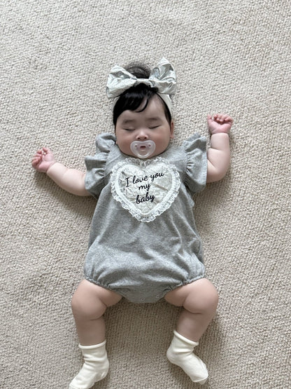 [PRE-ORDER] Lace Heart Body Suit + Hair Band Set