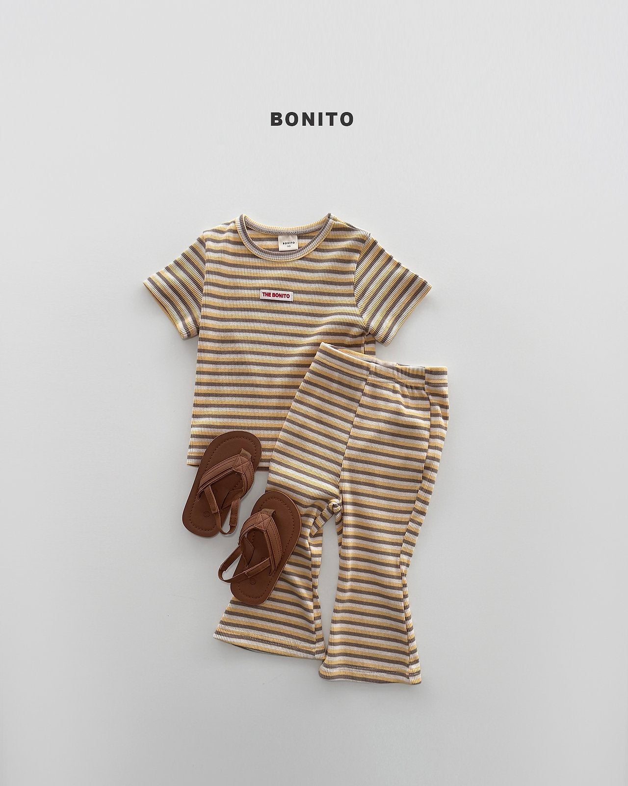 [PRE-ORDER] Slim Stripe Top Bottom Set