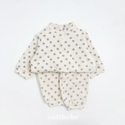 [PRE-ORDER] Sweet Waffle Anorak Top Bottom Set