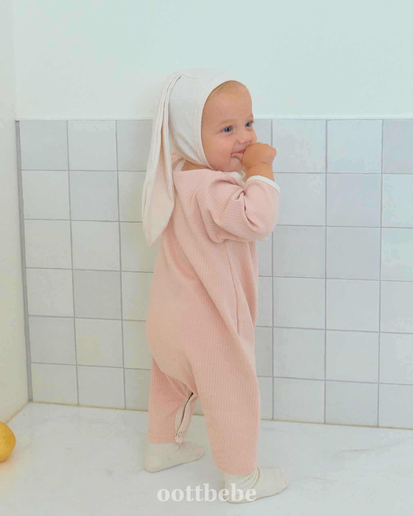 [PRE-ORDER] Butter Cream Body Suit + Bonnet Set