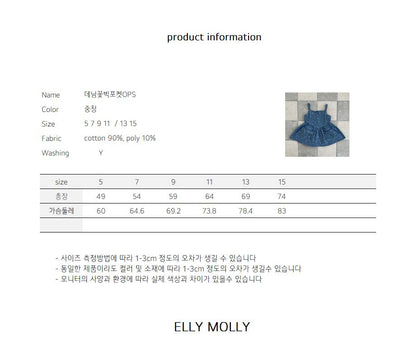 [PRE-ORDER] Denim Floral Big Pocket Dress