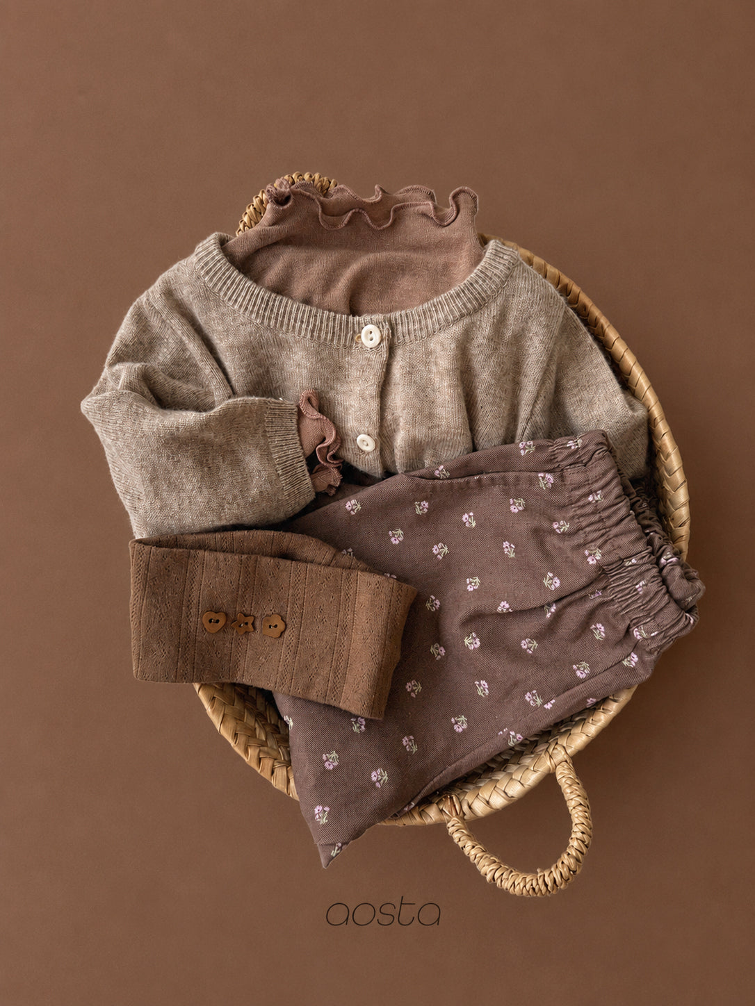 Soft T-Shirts [Brown/M(1-2yr)]