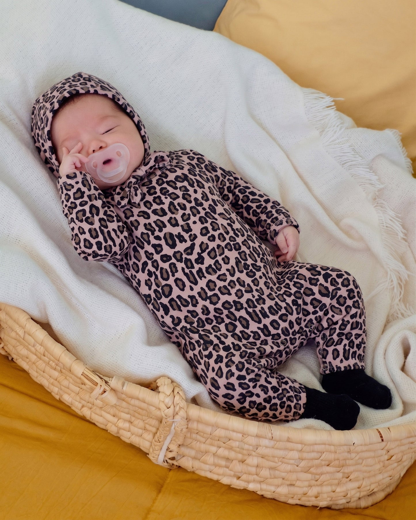 [PRE-ORDER] Little Leopard Body Suit + Bonnet Set