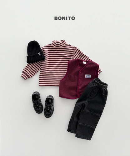 [PRE-ORDER] Retro Loose Stripe Turtleneck T-Shirts