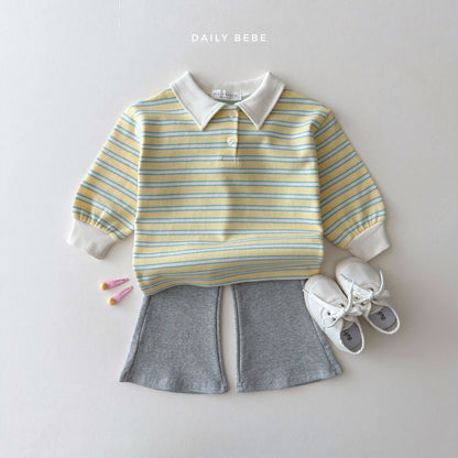 Cozy Collar T-Shirts [Yellow/M(3-4yr)]