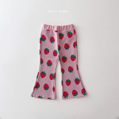 [PRE-ORDER] Strawberry Top Boot-Cut Pants Set