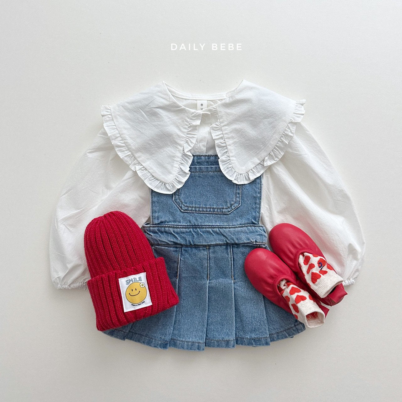 Denim Suspender Skirt [L(4-5yr)]