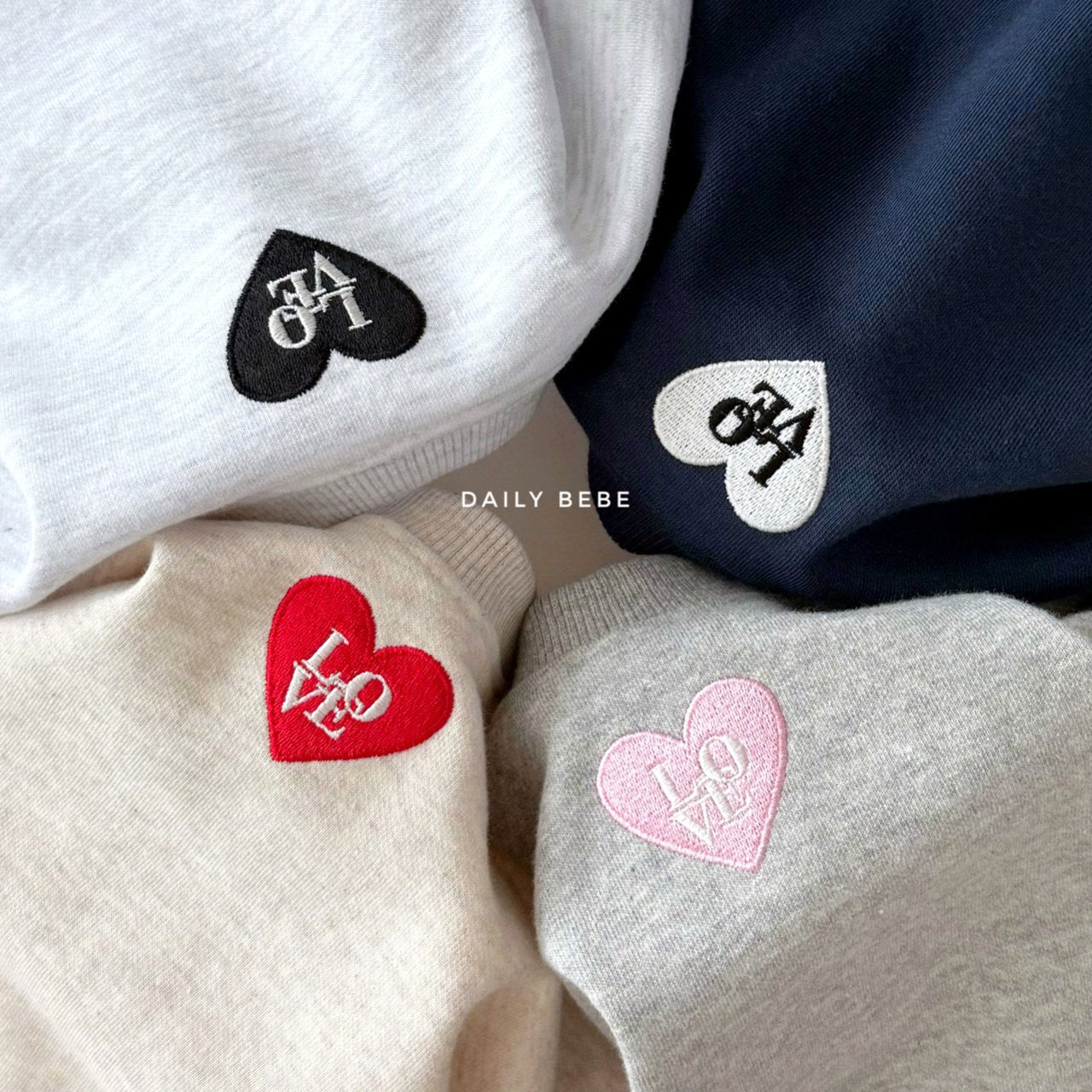 [PRE-ORDER] Love Embroidery Top Bottom Set