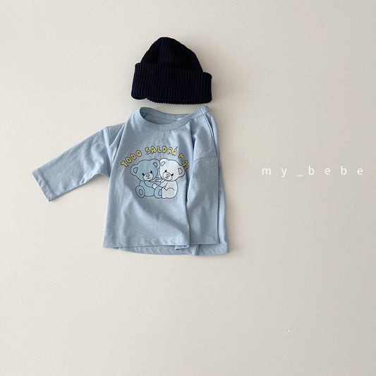 Bear T-Shirt [Blue/M(3-4yr)]