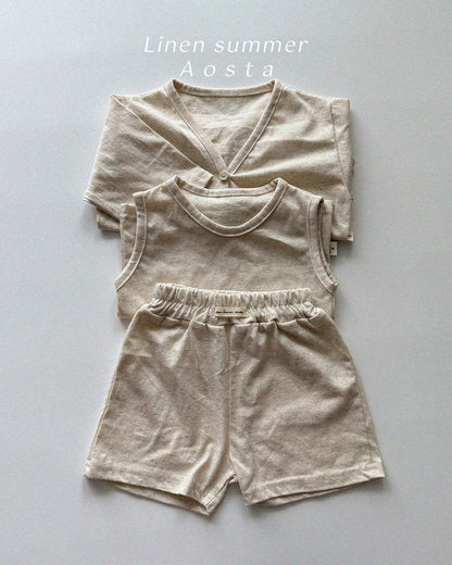 [PRE-ORDER] Linen Sleeveless T-Shirts