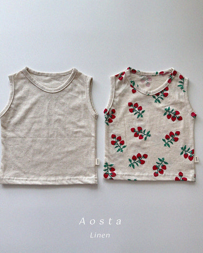 [PRE-ORDER] Linen Sleeveless T-Shirts