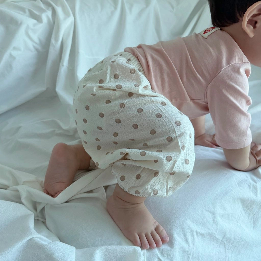 Summer Sausage Pants [Blue Heart, Beige Dot/100/M(3-4yr)]