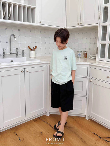 Palm Tree T-Shirts [Mint/S(3-4yr), JL(10-12yr)]