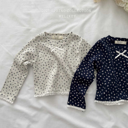 Rose Crop T-Shirts [Oatmeal/L(4-5yr)]