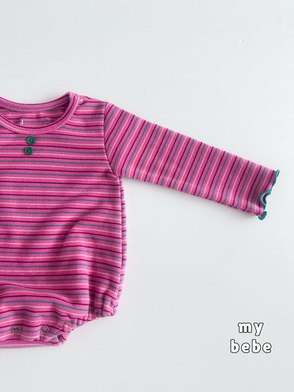 [PRE-ORDER[ Button Body Suit + Bonnet Set