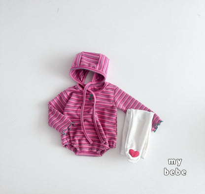 [PRE-ORDER[ Button Body Suit + Bonnet Set