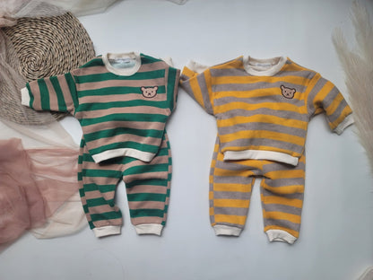 [PRE-ORDER] Stripe Bear Top Bottom Set