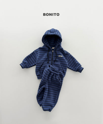 [PRE-ORDER] We Stripe Hoodie Jacket Bottom Set