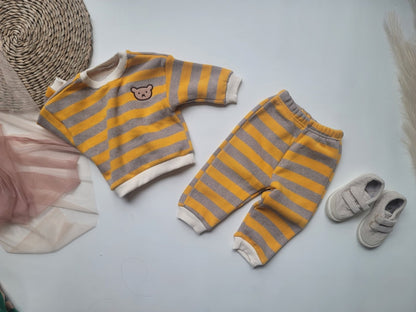 [PRE-ORDER] Stripe Bear Top Bottom Set