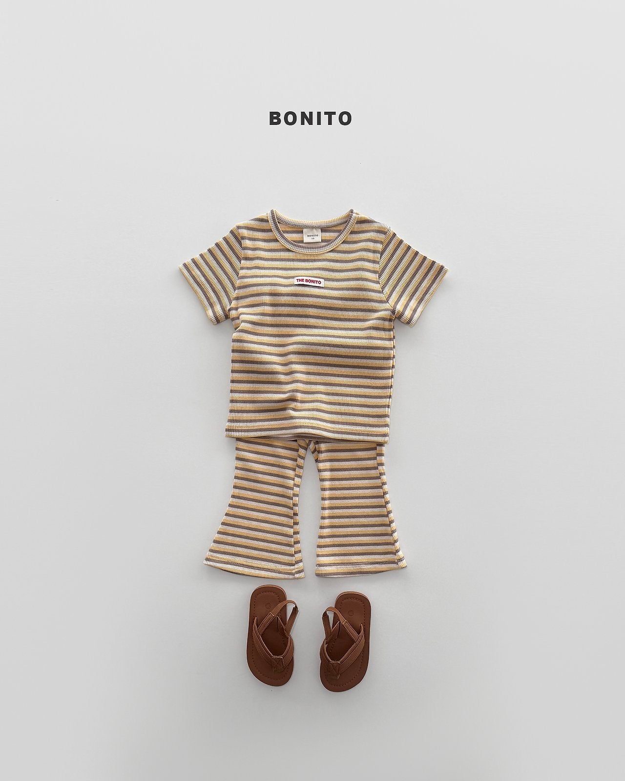 [PRE-ORDER] Slim Stripe Top Bottom Set