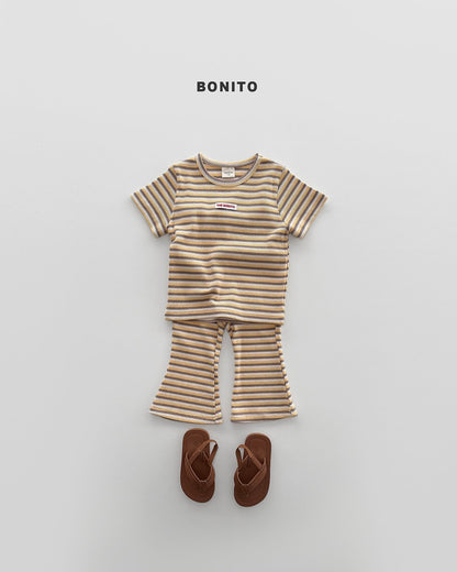 [PRE-ORDER] Slim Stripe Top Bottom Set