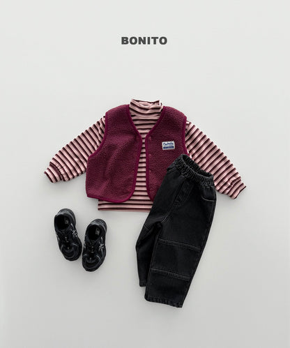 [PRE-ORDER] Retro Loose Stripe Turtleneck T-Shirts