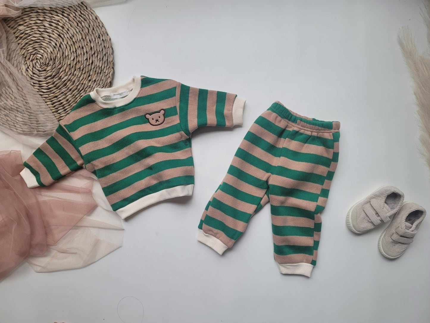[PRE-ORDER] Stripe Bear Top Bottom Set