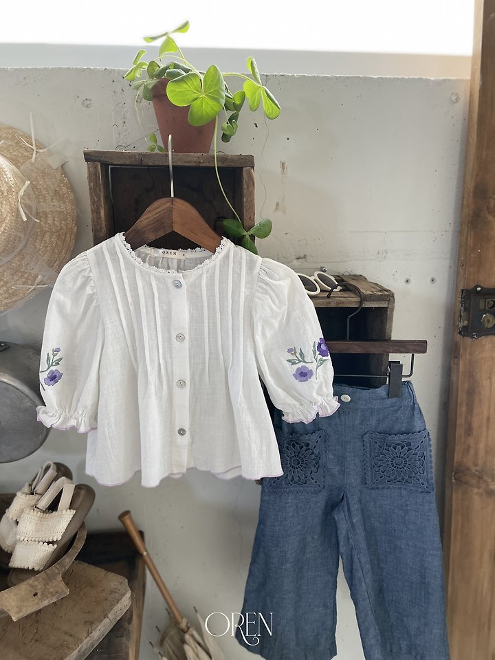 [PRE-ORDER] Mare Lace Linen Denim Pants
