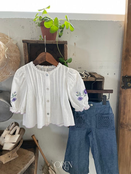 [PRE-ORDER] Mare Lace Linen Denim Pants