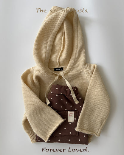 Cookie Sweater Hoodie Top [Red/L(3-5yr)]
