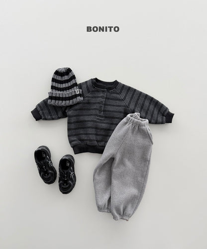 [PRE-ORDER] Stripe Henry Neck Sweatshirts (Mom&Dad Couple)