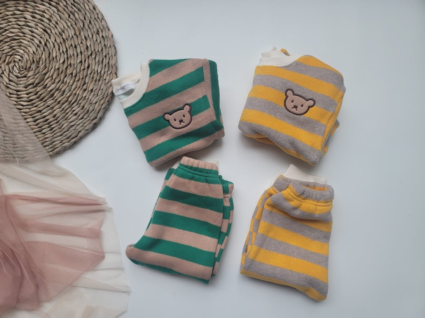 [PRE-ORDER] Stripe Bear Top Bottom Set