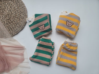[PRE-ORDER] Stripe Bear Top Bottom Set