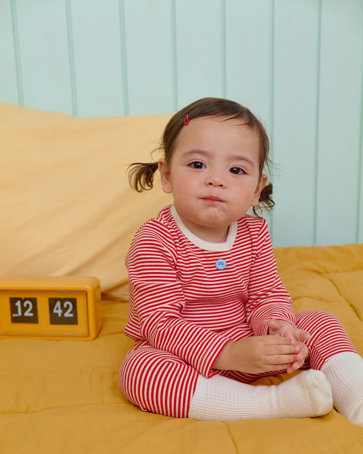 Vanilla Latte Home Wear Set [Blue/Yellow/XL(4-5yr)]