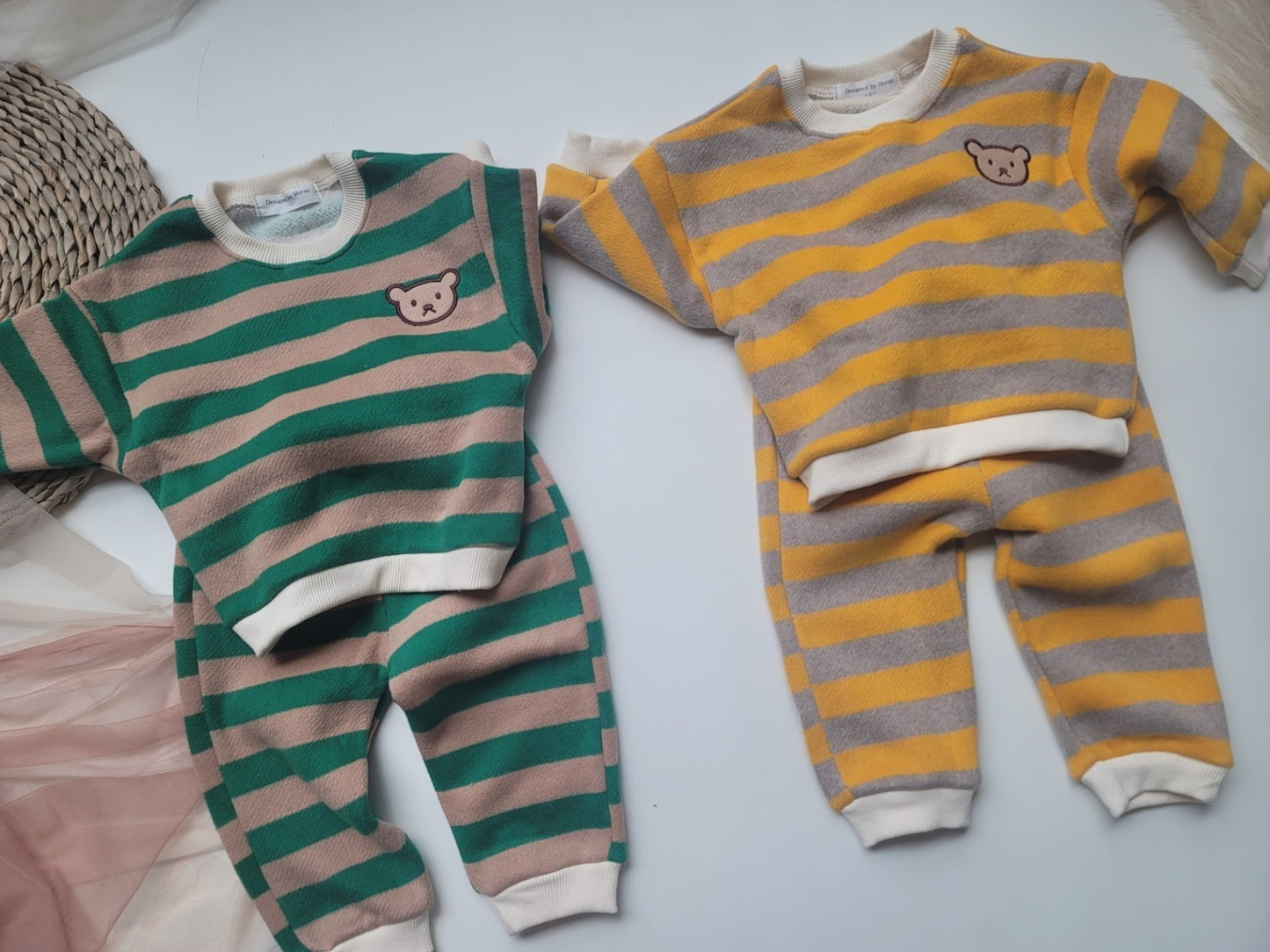 [PRE-ORDER] Stripe Bear Top Bottom Set