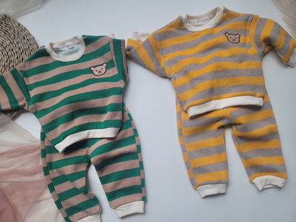 [PRE-ORDER] Stripe Bear Top Bottom Set