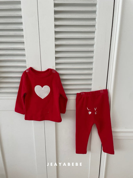 Love Home Wear Set [Red/M(2-3yr)]