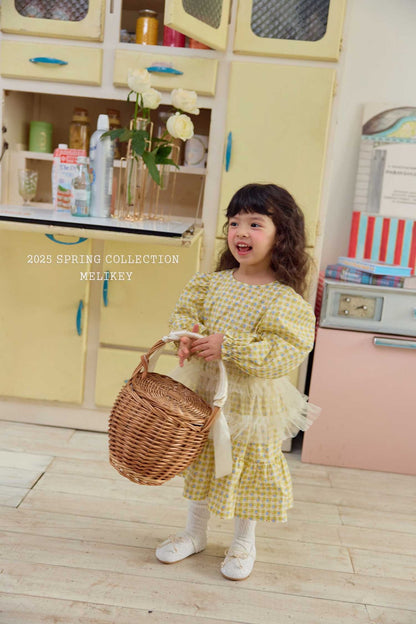 Check Floral Dress [S(2-3yr)]