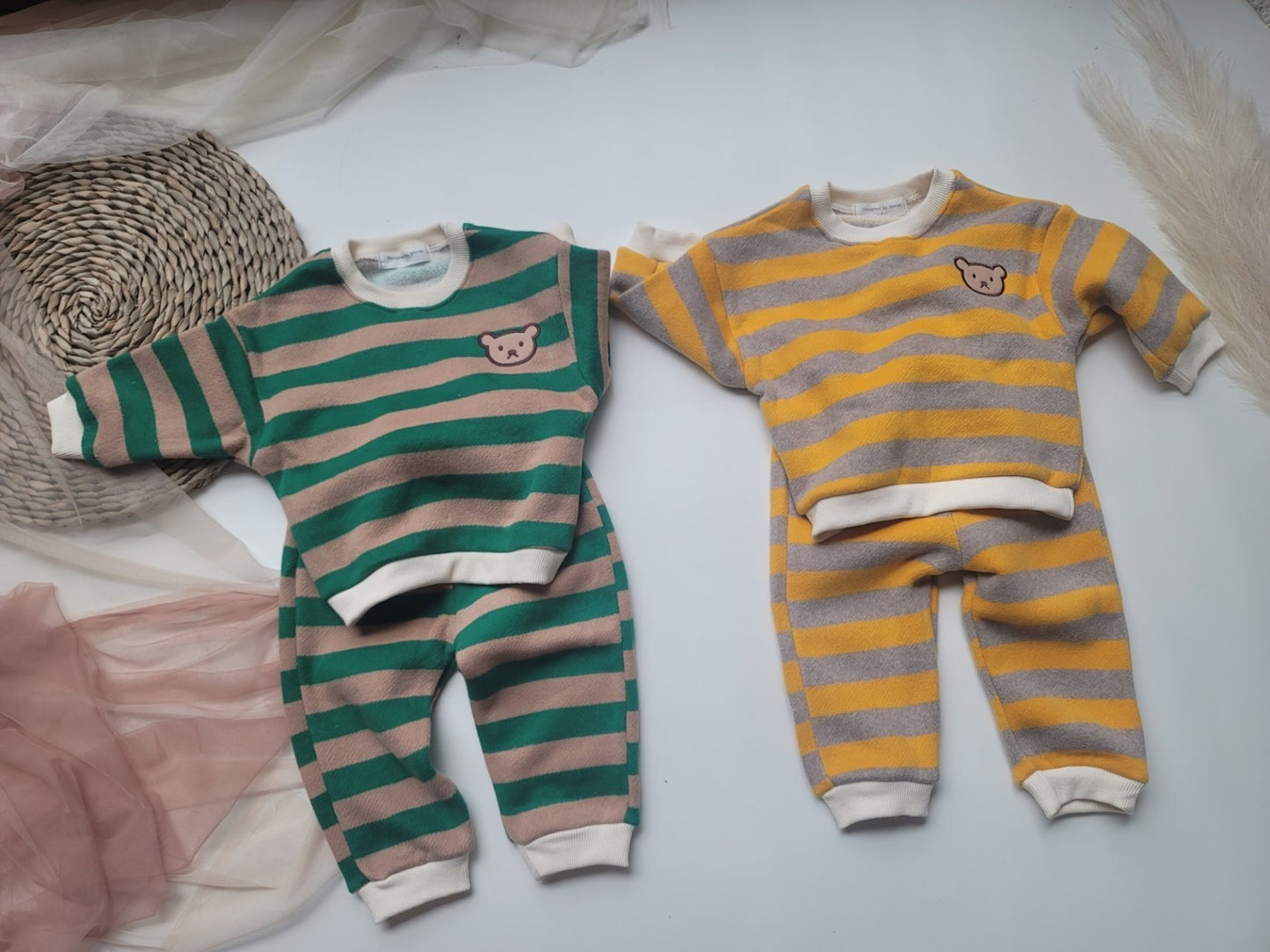 [PRE-ORDER] Stripe Bear Top Bottom Set