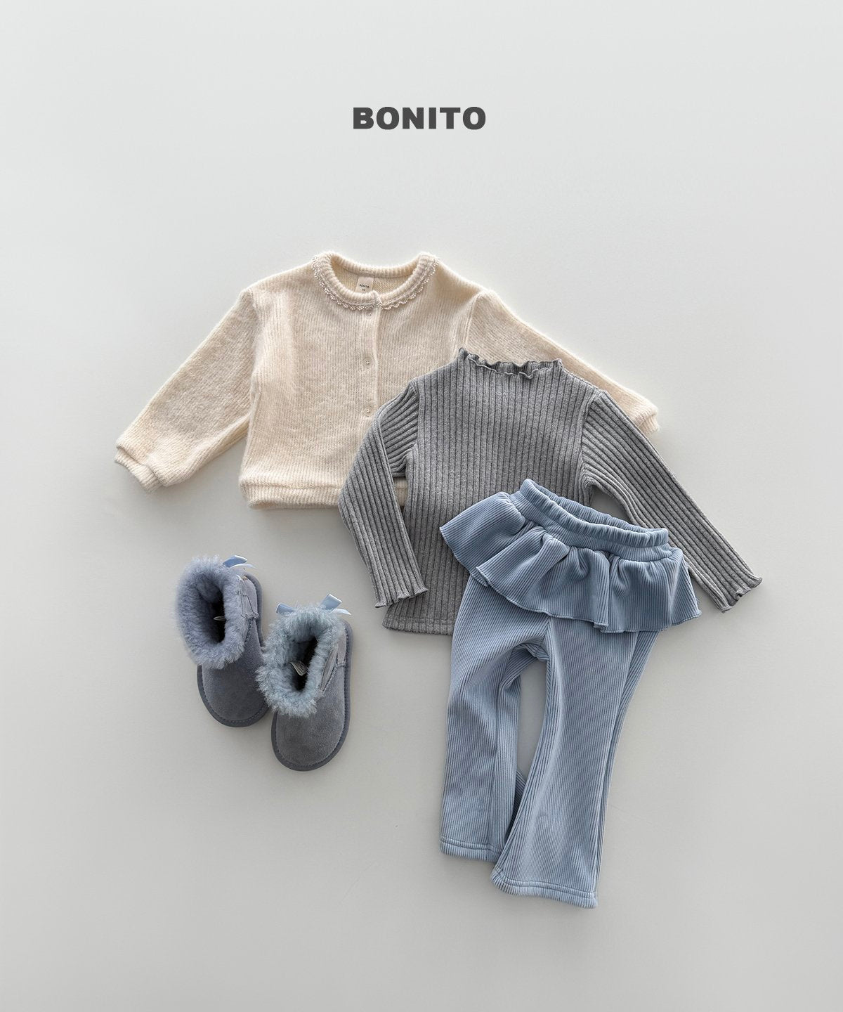 [PRE-ORDER] Velour Frill Boot-Cut Pants