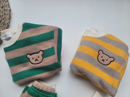 [PRE-ORDER] Stripe Bear Top Bottom Set