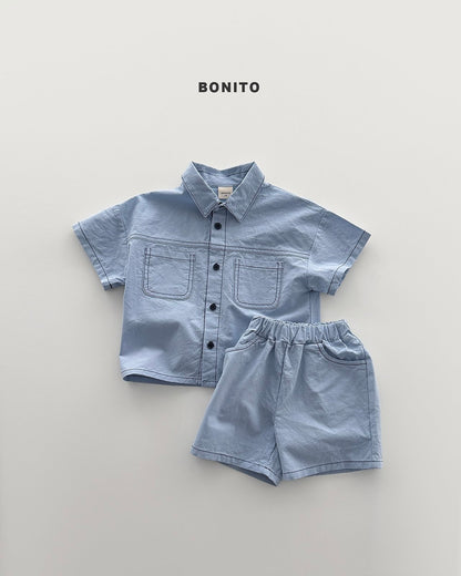 [PRE-ORDER] Two Pocket Linen Top Bottom Set