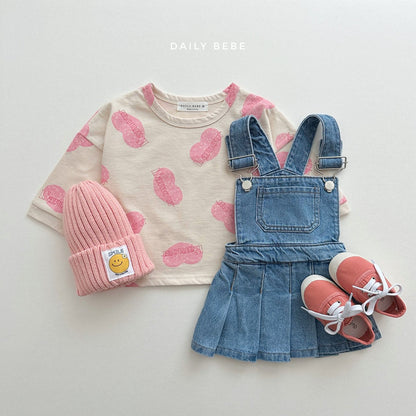 Denim Suspender Skirt [L(4-5yr)]